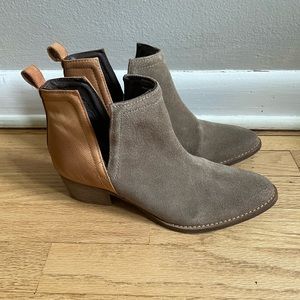Diba true suede and leather booties